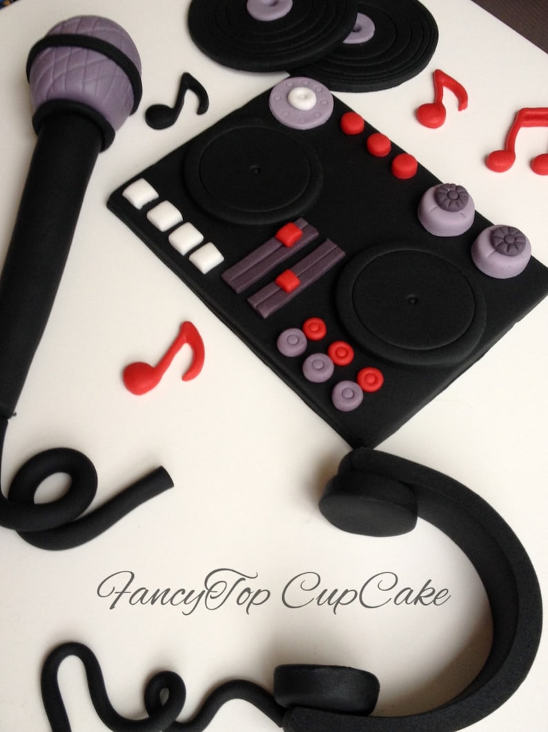 Disc Jockey Fondant Cake Toppers Made by Fancytopcupcake - Etsy India