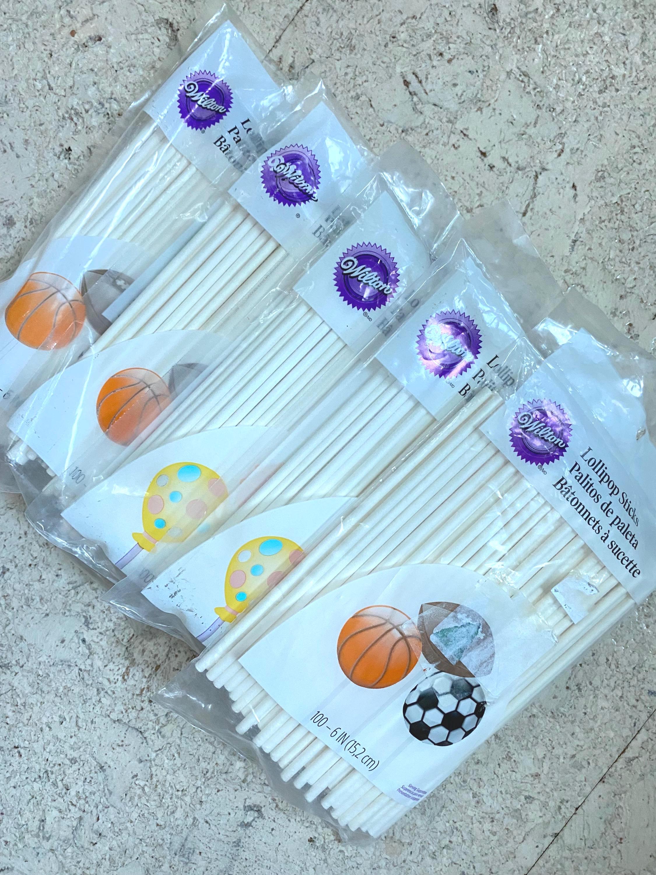 100-Pack 6 Inch White Paper Lollipop Sticks - 3mm Diameter For Cake Pops & Crafts
