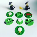 Golf handmade edible fondant cupcake toppers made by FancyTopCupcake. Choose Quantity