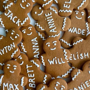 GingerBread Cookies (Personalized/ Individually sold & bagged) up to six letters Homemade/ Perfect stocking stuffer!! Always Baked Fresh!