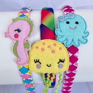 Octopus Headband- jellyfish headband- seahorse headband- headbands for girls- ocean beach summer women mermaid squid aquarium