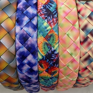 tie dye headband- wide headband- headbands for girls- headband for women- hair accessory- 70s hippie ombre