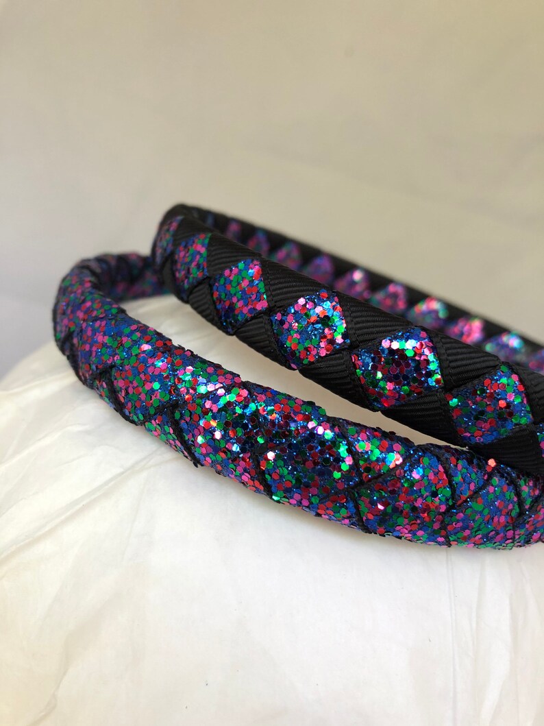 Wide Headband narrow headband glitter headband metallic Etsy