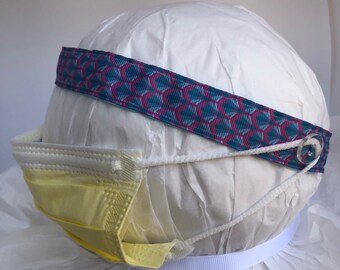 button headband for masks- ear saver for face masks- nurse headband- Non Slip headband- face mask headband- sea shell headbands
