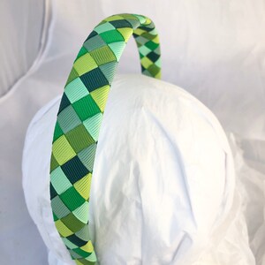 wide green Headband headband for women headbands for girls Christmas headband St Patricks Day narrow headband image 7