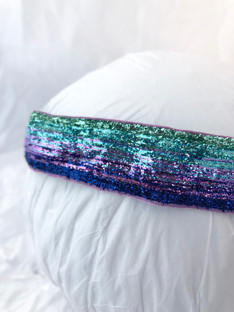 Ombré headband stretch glitter Sparkle Athletic non slip yoga Etsy