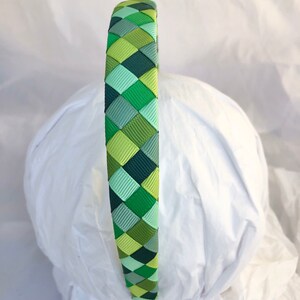 wide green Headband headband for women headbands for girls Christmas headband St Patricks Day narrow headband image 5