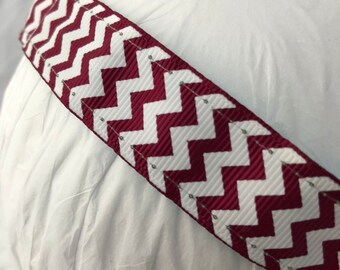 Maroon chevron stretch school uniform non slip headband- burgundy Athletic elastic sport team gear gift hair accessory
