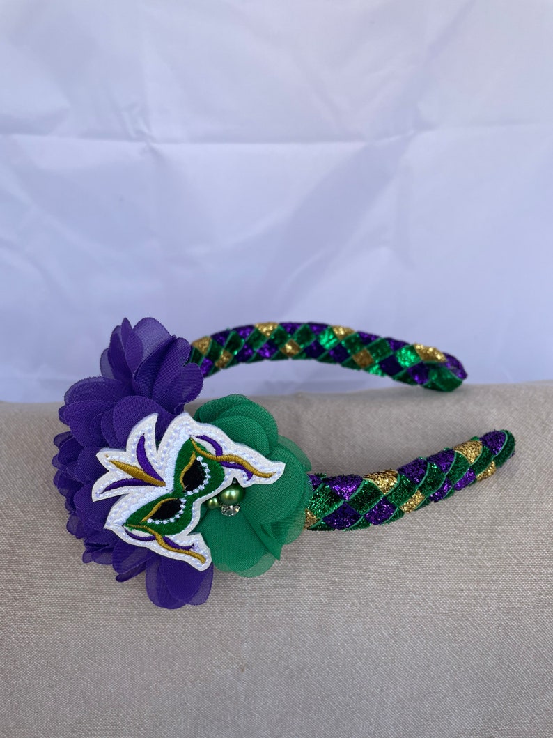 flower headband mardi gras