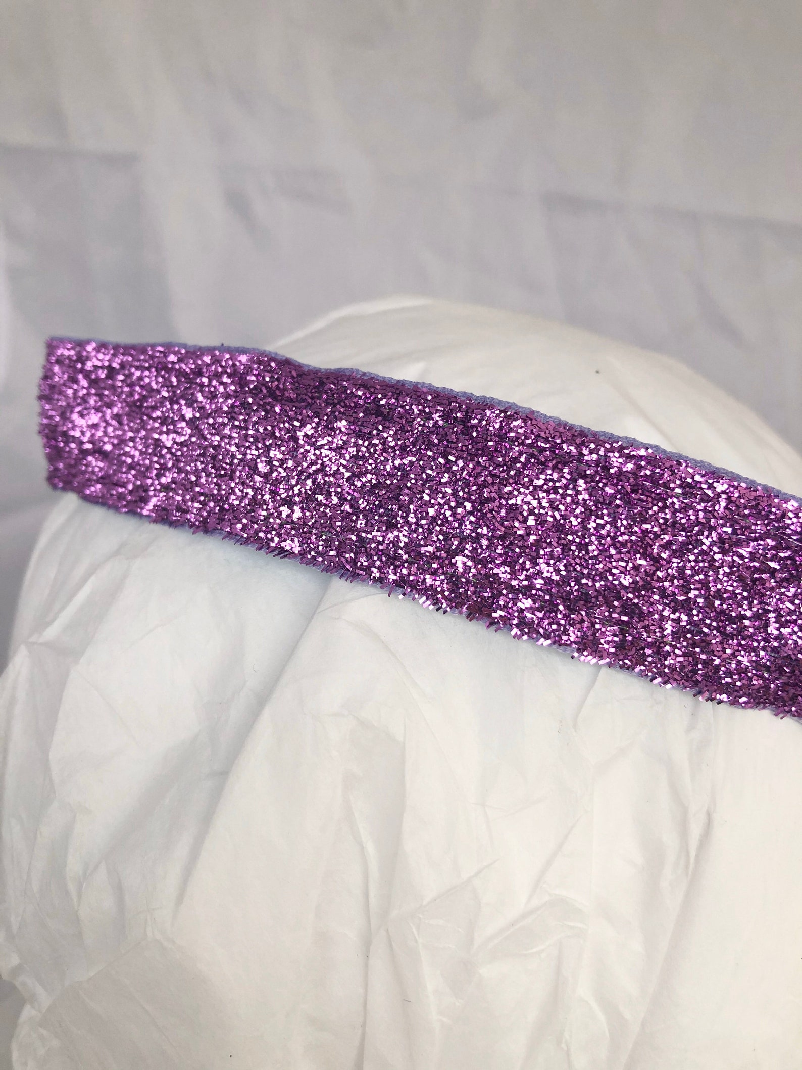 Purple sparkle Headband Mardi Gras Athletic Stretch non slip Etsy España