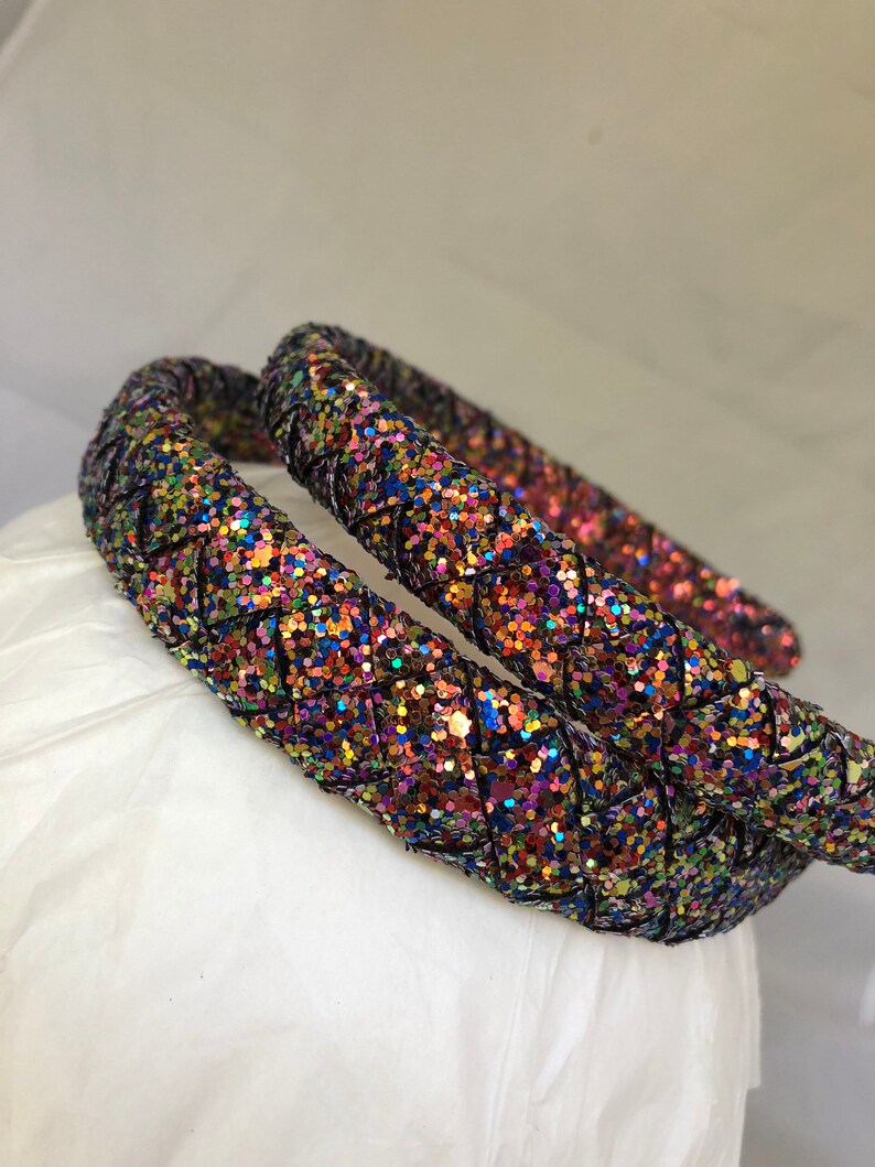 Wide Headband narrow headband glitter headband metallic Etsy