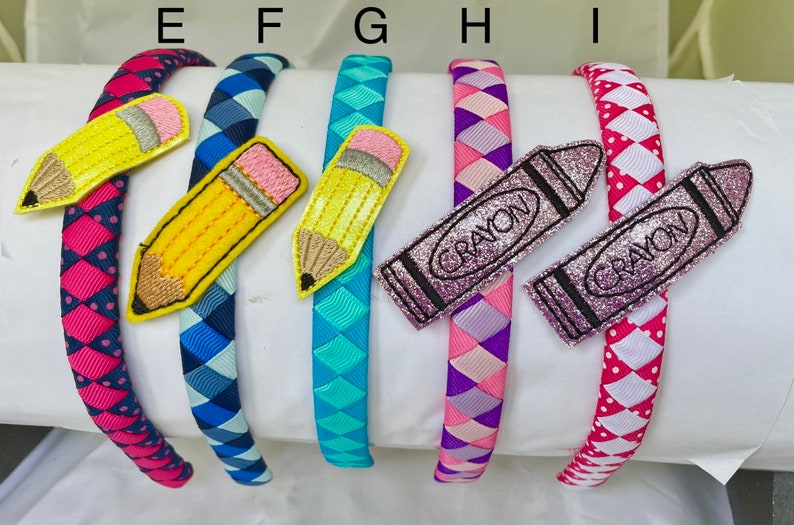 Back to school headband, headbands for girls, first day of school, best friends gift, teachers, women, pencil, bus, BFF bild 4