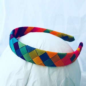 Rainbow headband- ombre headband- wide headband women- rainbow birthday party- headband for girls- rainbow hair accessory- pastel headband