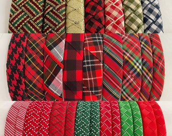 Plaid headband- Christmas headband- headbands for girls- headband for women- wide headband- school uniform- buffalo plaid