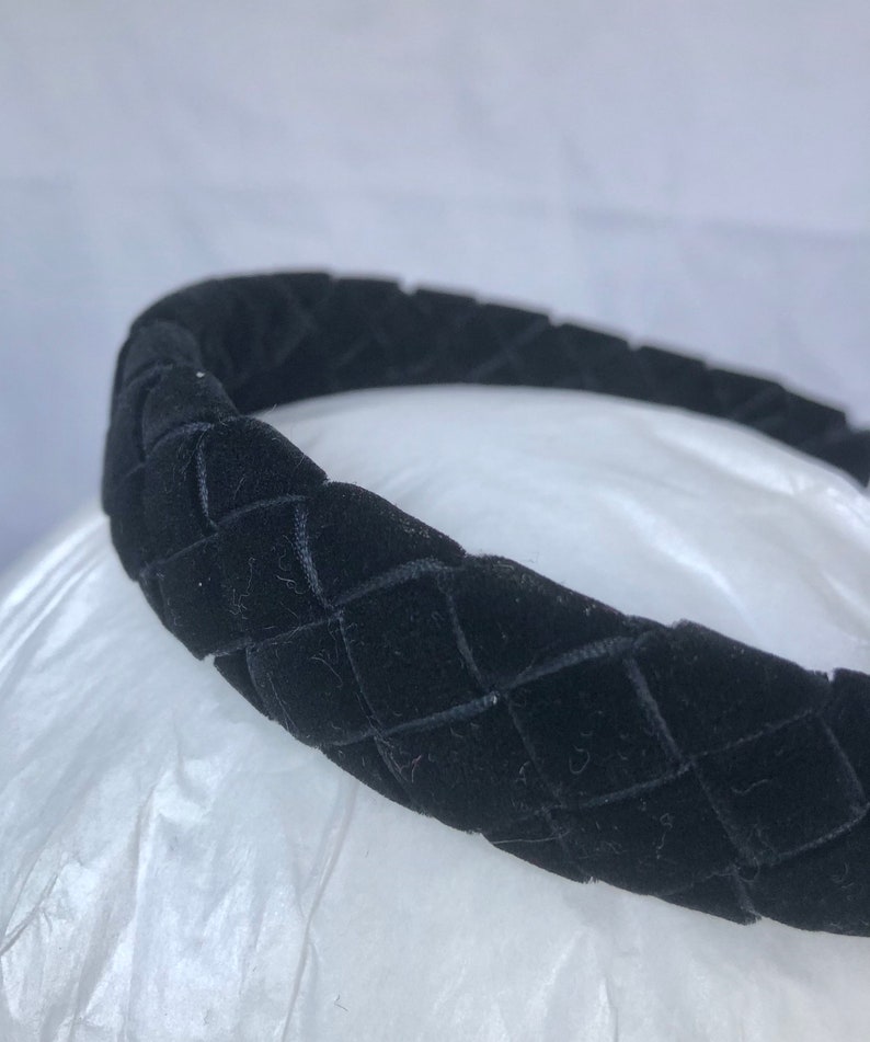 Velvet Headband black velvet formal funeral wedding wide Etsy