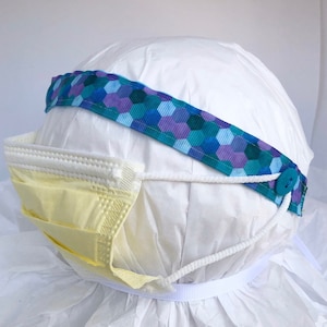 Button headband- Mask headband- nurse headband- Non Slip headband- headbands with buttons for masks- face mask headband- honeycomb headband