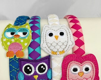 Owl Headband- headbands for girls- maroon owl- snowy owl- wizard owl- women- sparkle owl- screech barn costume magic woodland forest