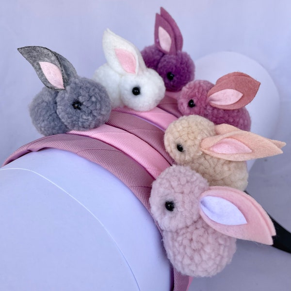 Bunny Headband- Easter headband- headbands for girls- rabbit headband- pink bunny ears-  headband for women