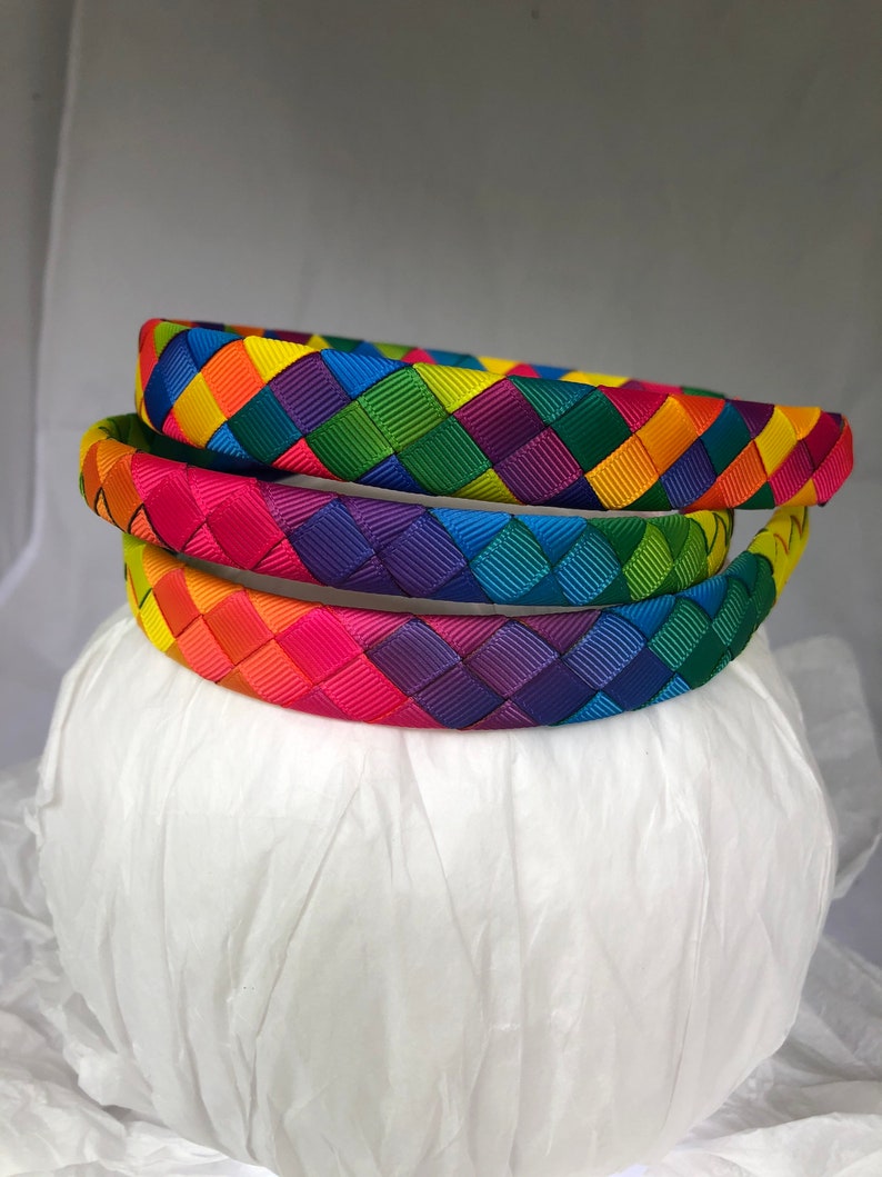 Rainbow headband ombre headband wide headband women rainbow | Etsy