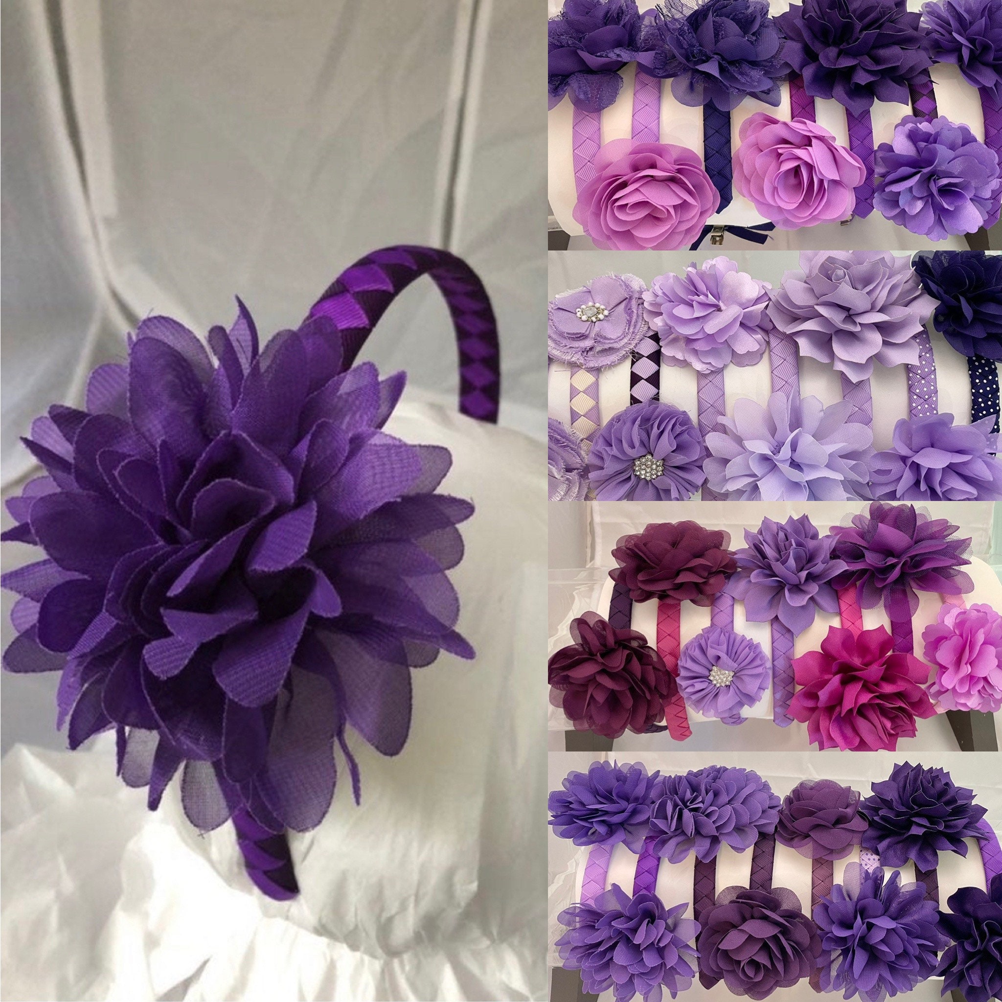 Purple Iridescent Rhinestone Headband