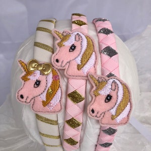 unicorn headband- pink unicorn- headbands for girls- rose gold headband- unicorn horn- birthday headband- headband for women- unicorn bling