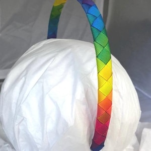 ombre headband- rainbow headband- narrow headband- rainbow birthday party- headband for girls- headband for women- rainbow hair accessory