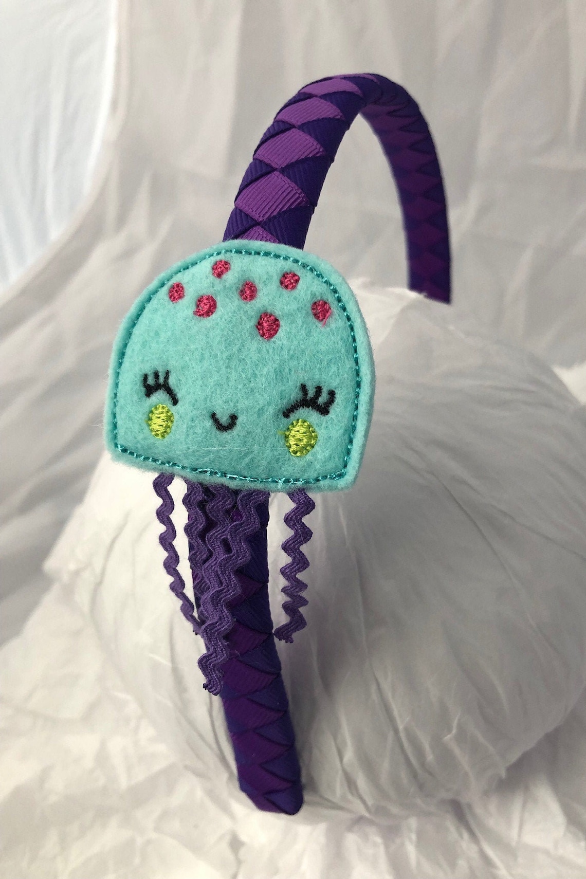 Jellyfish Headband purple ocean beach octopus squid mermaid Etsy