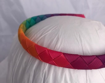 Ombre headband- rainbow headband- narrow headband women- headband for women- headbands for girls- ombre rainbow