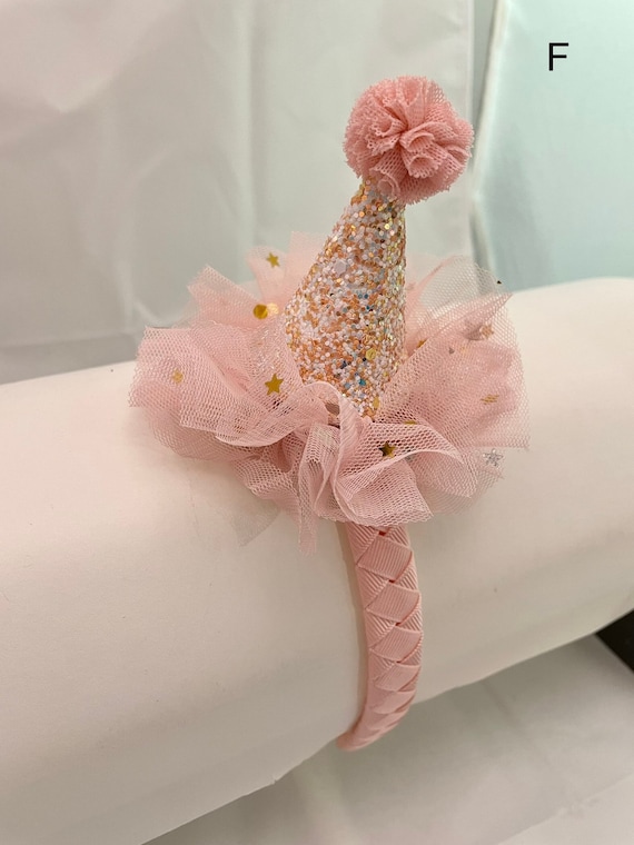 Birthday headband- headbands for girls- first birthday hat- crown headband- birthday crown- headbands for toddlers