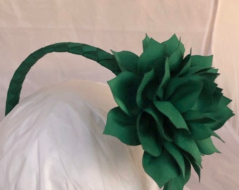 Christmas headband- green flower headband- St patricks- headbands for girls- headband for women- school uniform headband