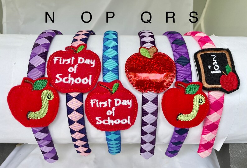 Back to school headband, headbands for girls, first day of school, best friends gift, teachers, women, pencil, bus, BFF bild 6