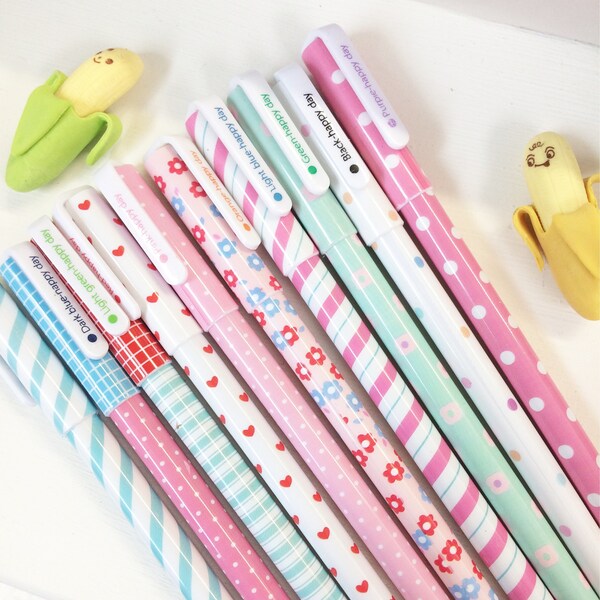 Set of 10 gel pens school planner