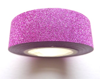 Bright Pink Glitter Sticky Tape 15mm x 10m