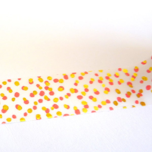 Goud en roze Ditsy Dots folie Washi Tape 15 mm x 10 m