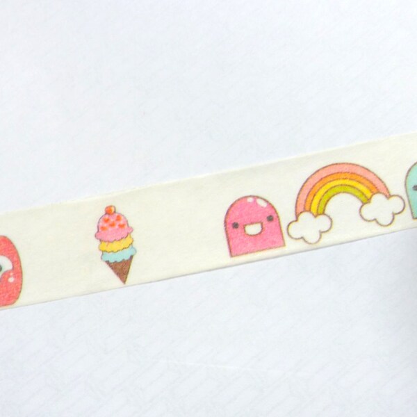 Super Cute Kawaii Rainbow Washi Tape 15mm x 10m