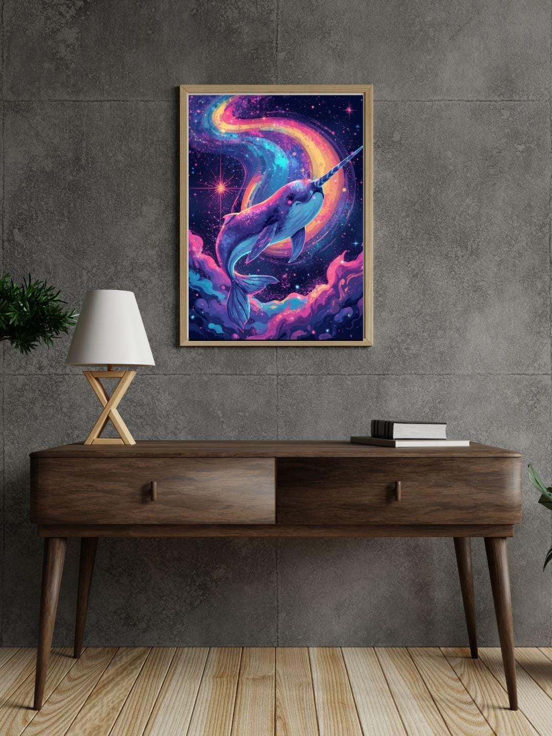 Neon Narwhal Instant Download - Lisa Frank Inspired - Etsy
