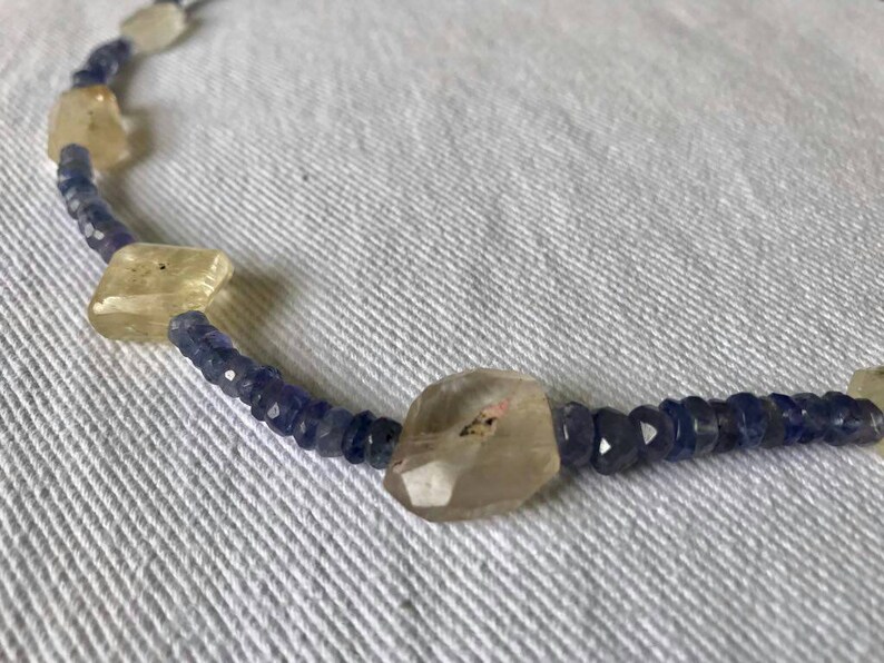 Tanzanite and multi colour kunzite crystalline nuggets