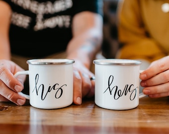 Set di tazze per coppie- Tazze camper, tazze sue e sue, tazze hers and hers, sue e le sue tazze, regalo di nozze, regalo di anniversario, regalo di fidanzamento