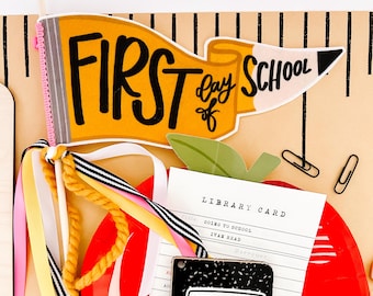 Pencil First/Last Day of School Flag - Back To School Flag - First Day of School Flag - Last Day of School Flag