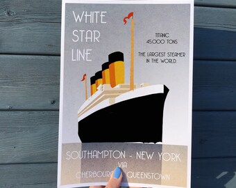Titanic Vintage Postcard Reproduction Fridge Magnet 