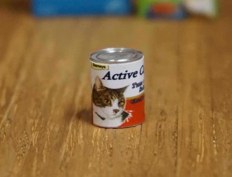 Puppen Haus Miniature Zinn Von Katzenfutter Etsy