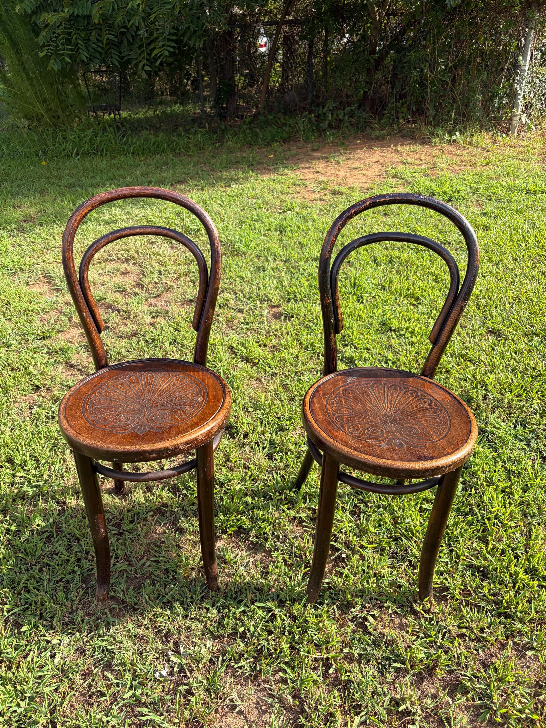 Bentwood Chair With Embossed Seat - Etsy