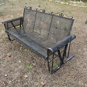 Vintage Wrought Iron Porch Glider