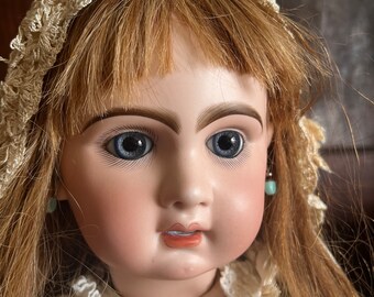 Antique Bebe Jumeau Size 12 Open Mouth and Blue Eyes 27