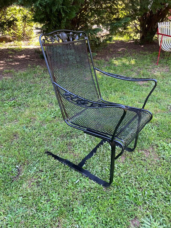 rod iron spring chairs