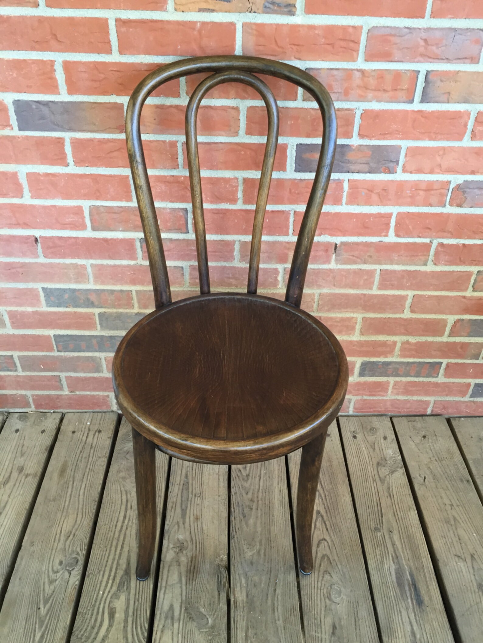 Vintage Style Bentwood Chair Embossed Seat Etsy