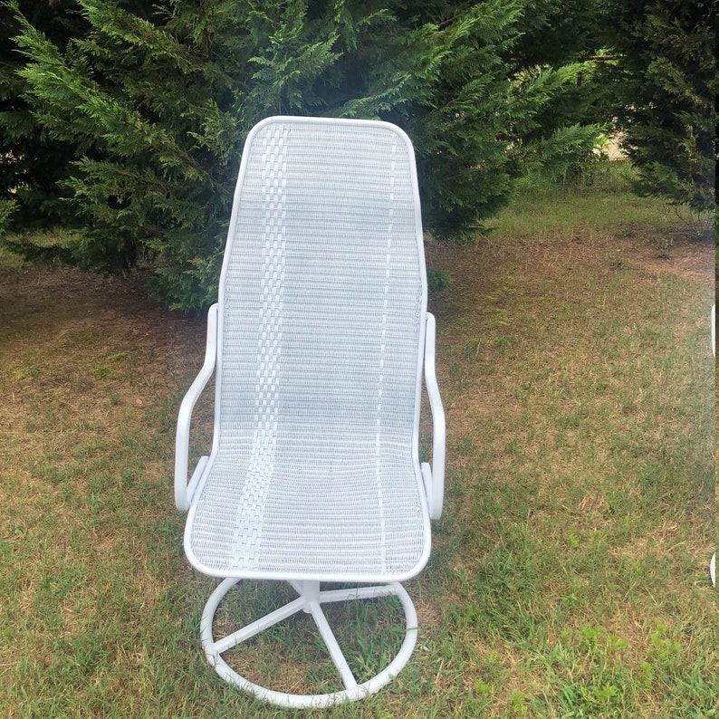 Vintage Pair of Lloyd Looms High Back Wicker and Metal Bouncer Etsy