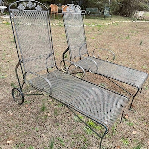 Used wrought sale iron chaise lounge