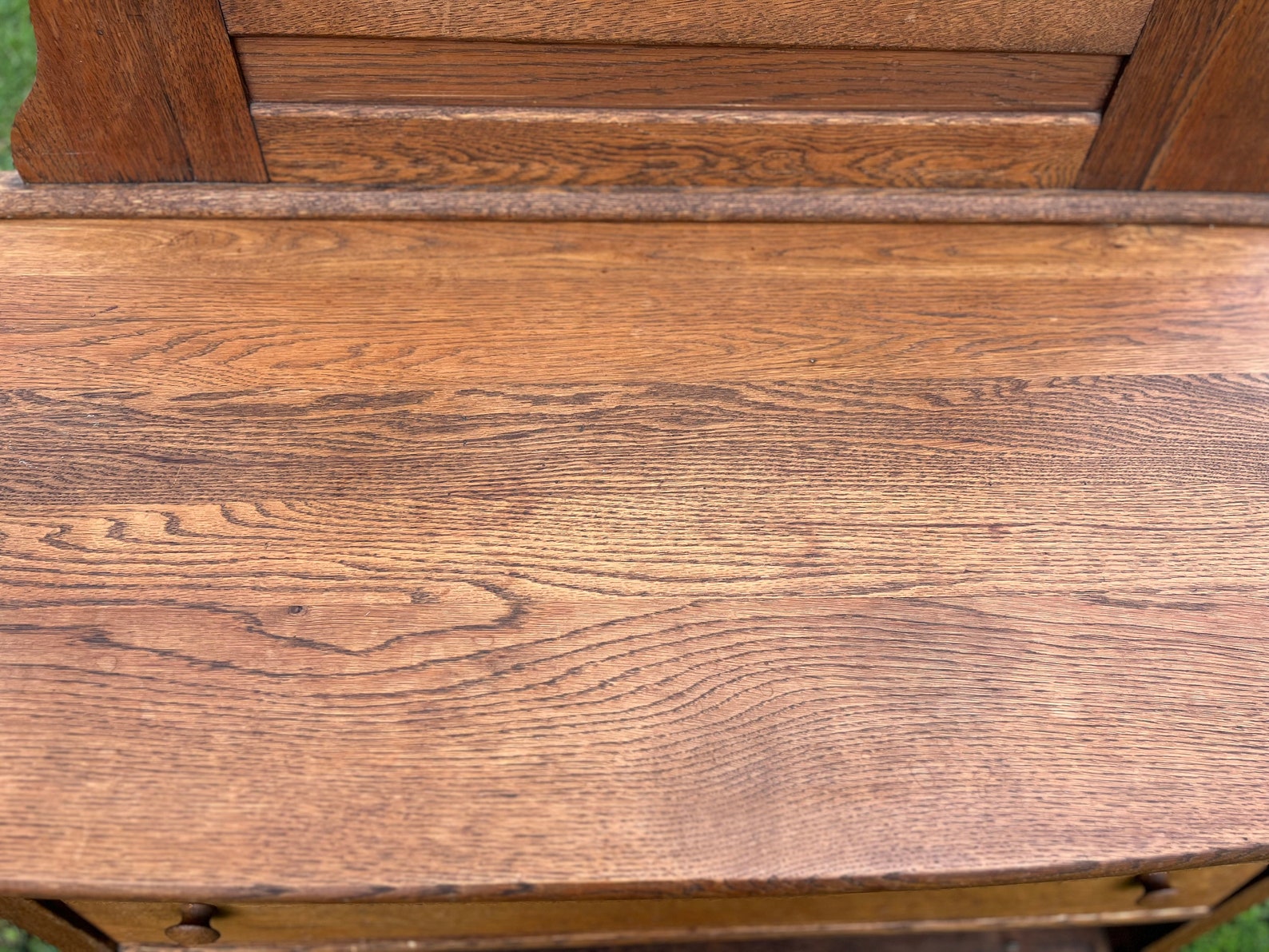Antique Vintage Oak Farmhouse Washstand Dresser With Mirror and 4 ...