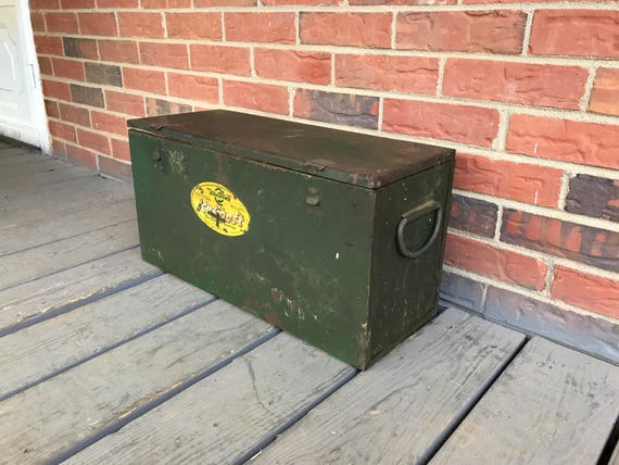 vintage metal ice chest